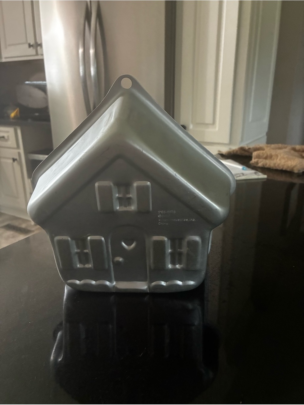 Silver Metal House Cake Mold